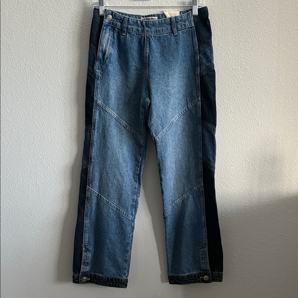 We The Free by Free People “Moonlit Moto Slim Boot” Jeans Size 26